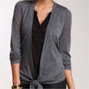 Vertigo Paris Charcoal Open-Front Cardigan